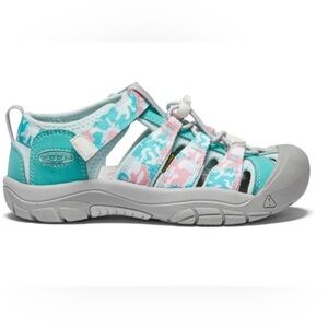 KEEN Newport Kids Size 4 H2 Kids Hybrid Water Sandals Pink Teal Velcro